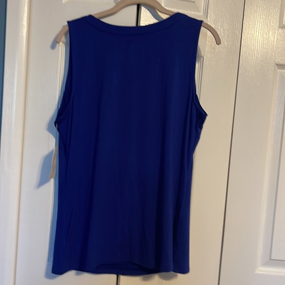 NWT INC International Concepts sleeveless shirt in royal blue size Large - Picture 8 of 8